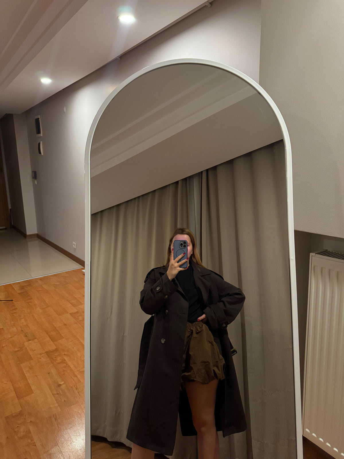 Oversize Acı Kahve Trençkot