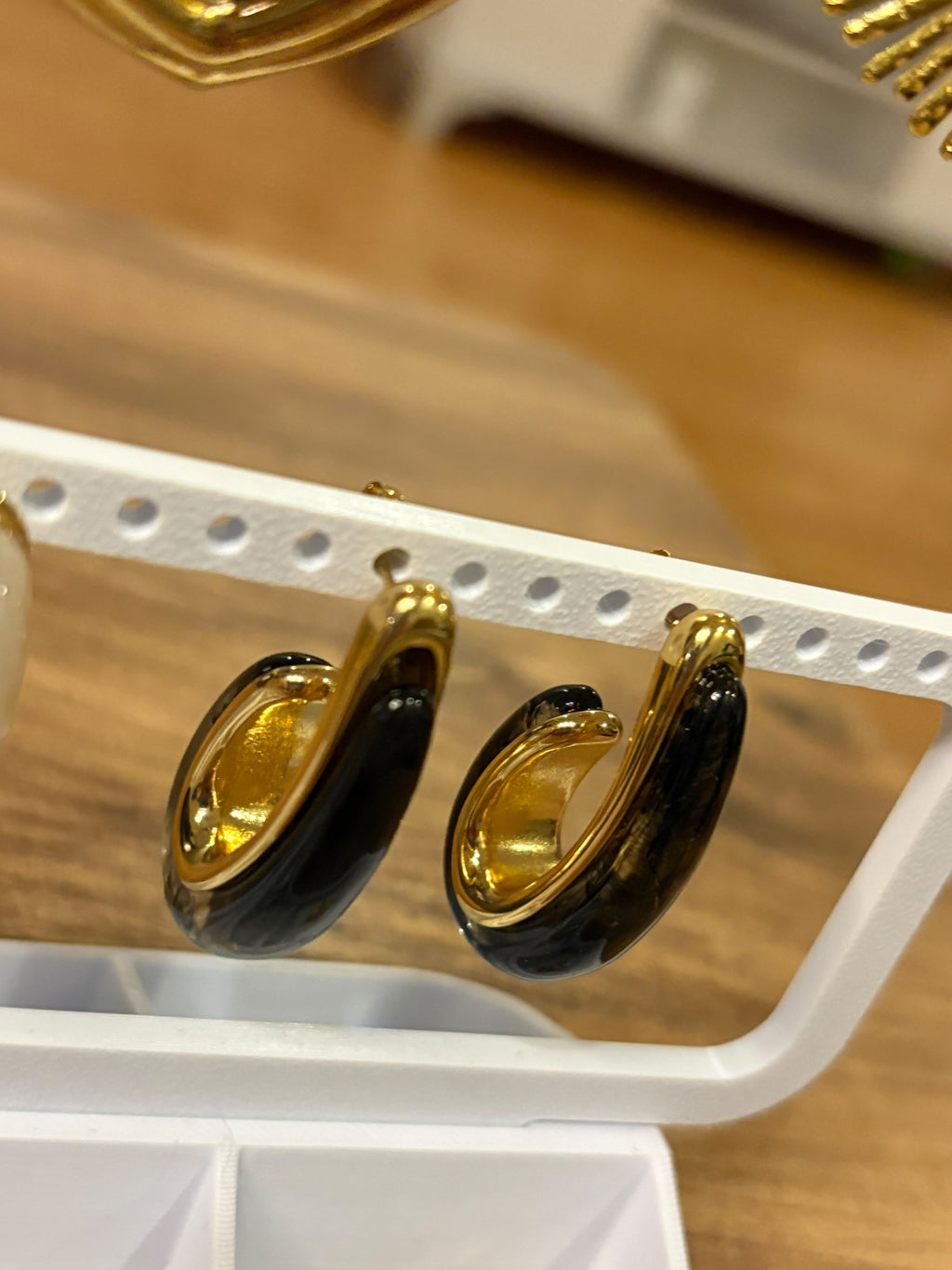 Gold Espresso Küpe
