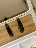 Gold Espresso Küpe
