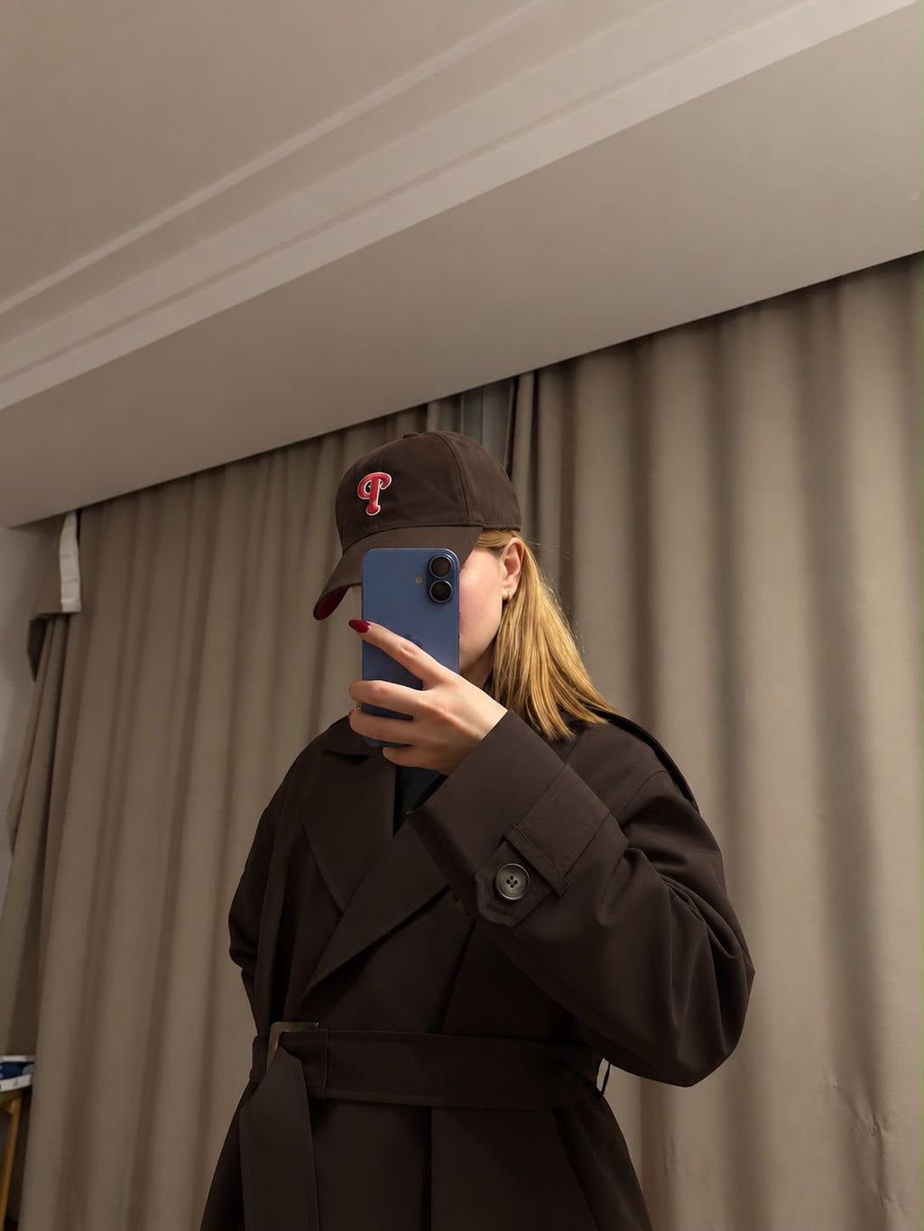 Oversize Acı Kahve Trençkot