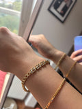 Gold Taşlı Zincir Bileklik