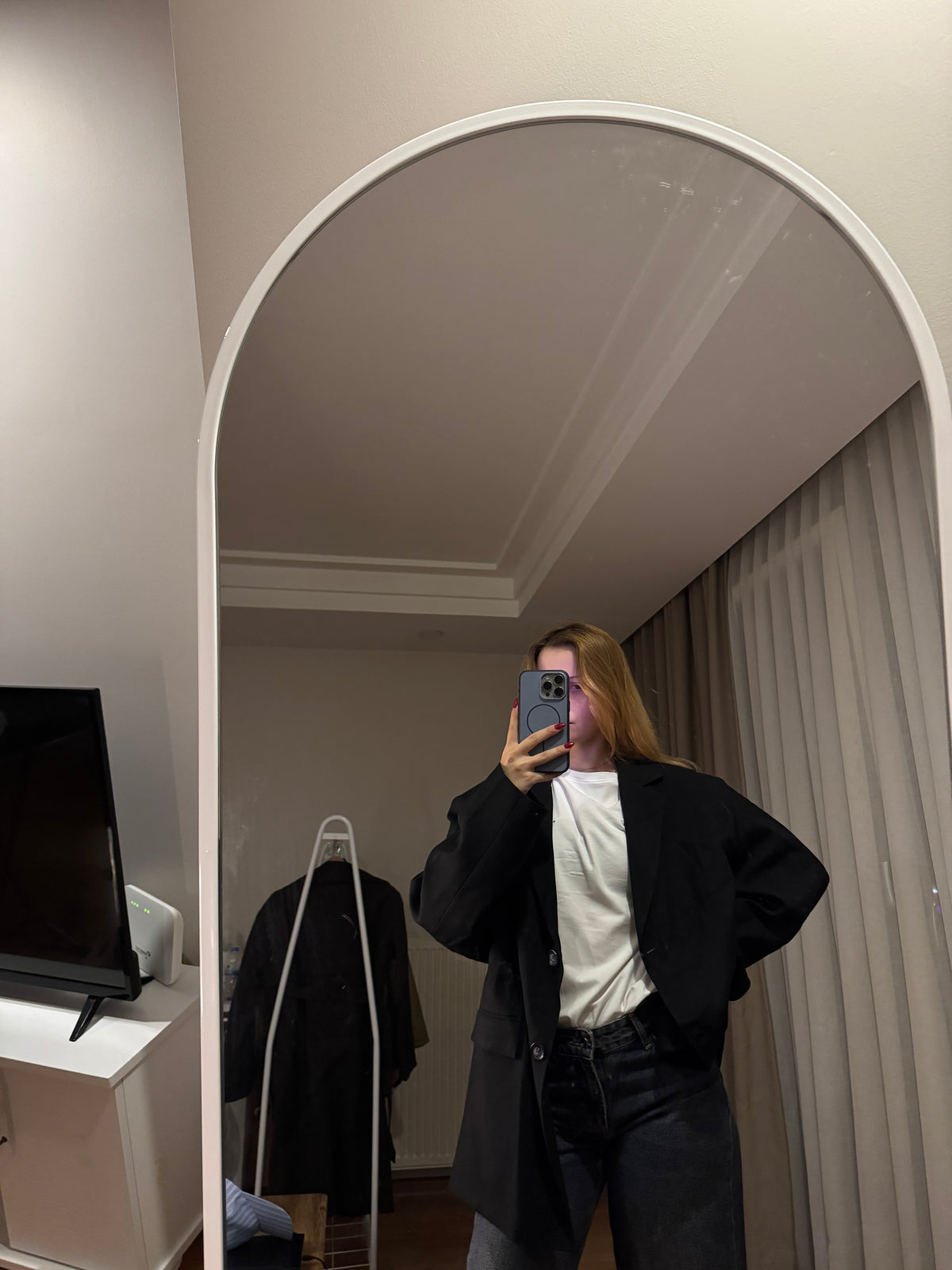 Oversize Siyah Blazer Ceket