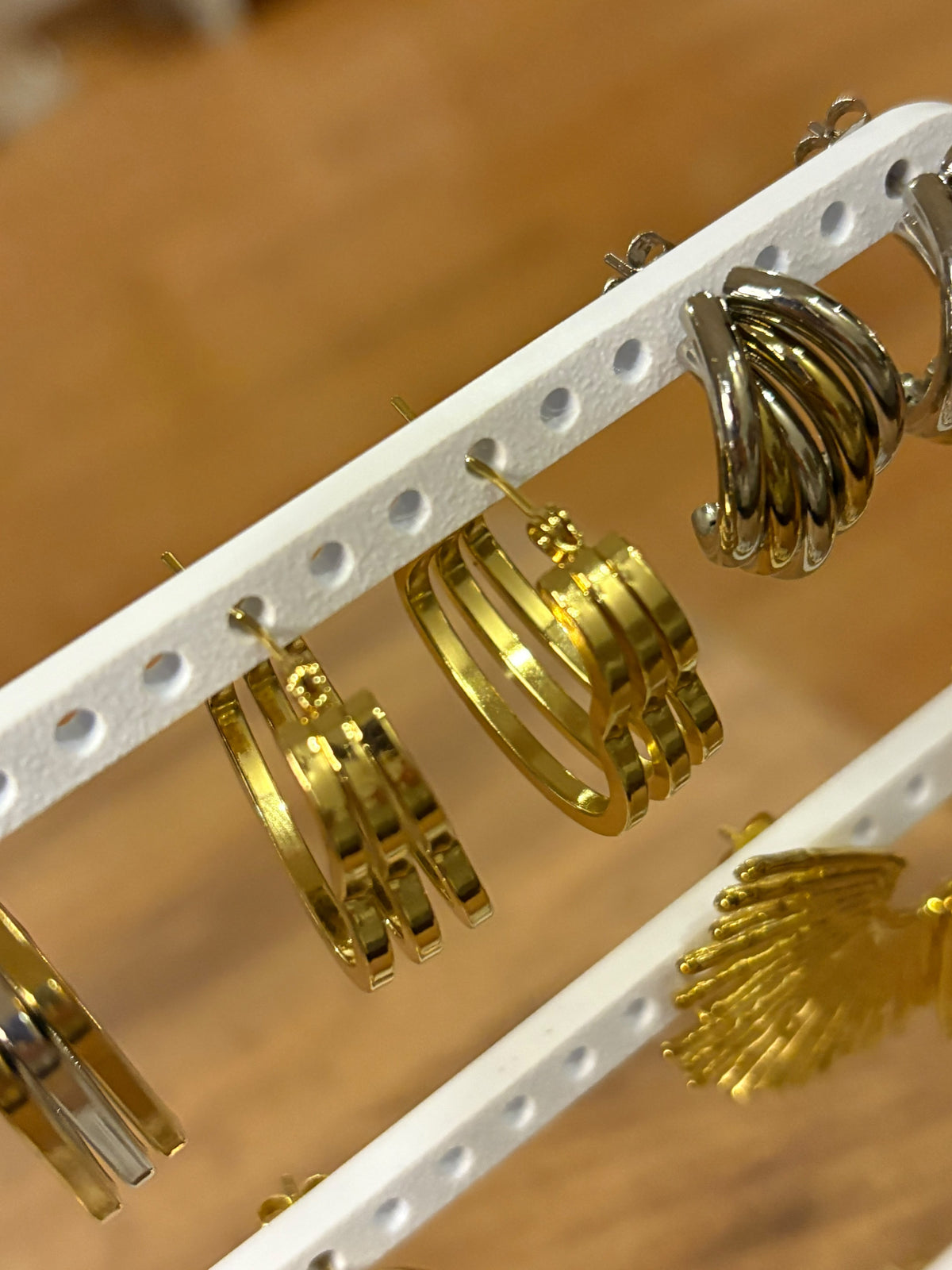 Gold 3 Kalp Küpe